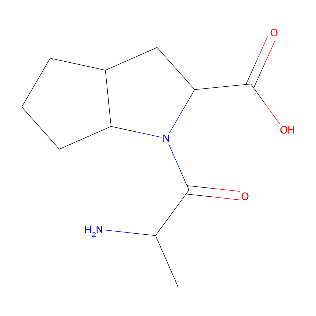 1-(2-Amino-1-oxopropyl)octahydrocyclopenta[b]pyrrole-2-caroxylic Acid molecular structure, CAS 104160-97-6