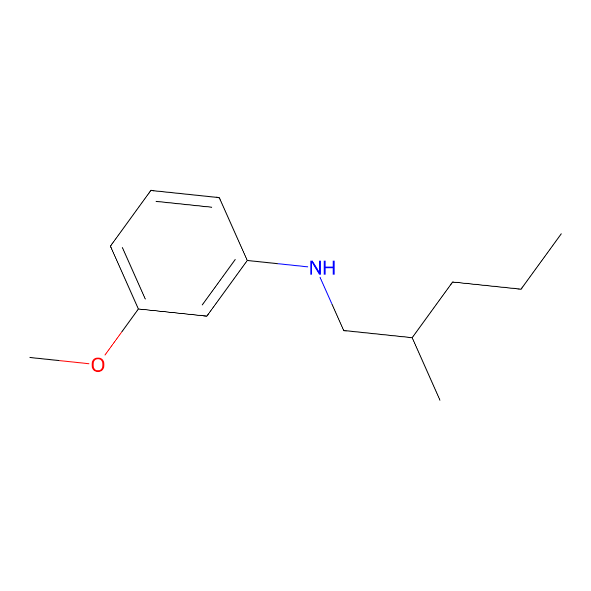 3-methoxy-N-(2-methylpentyl)aniline molecular structure, CAS 1041600-01-4