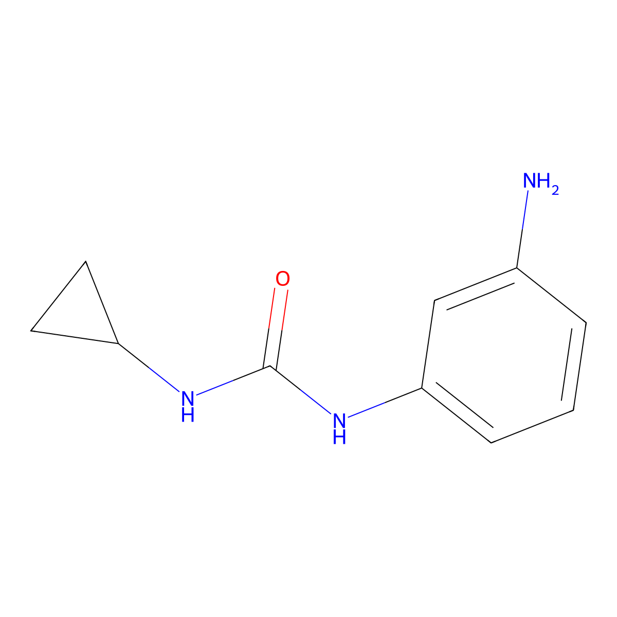 N-(3-aminophenyl)-N'-cyclopropylurea molecular structure, CAS 1041603-13-7