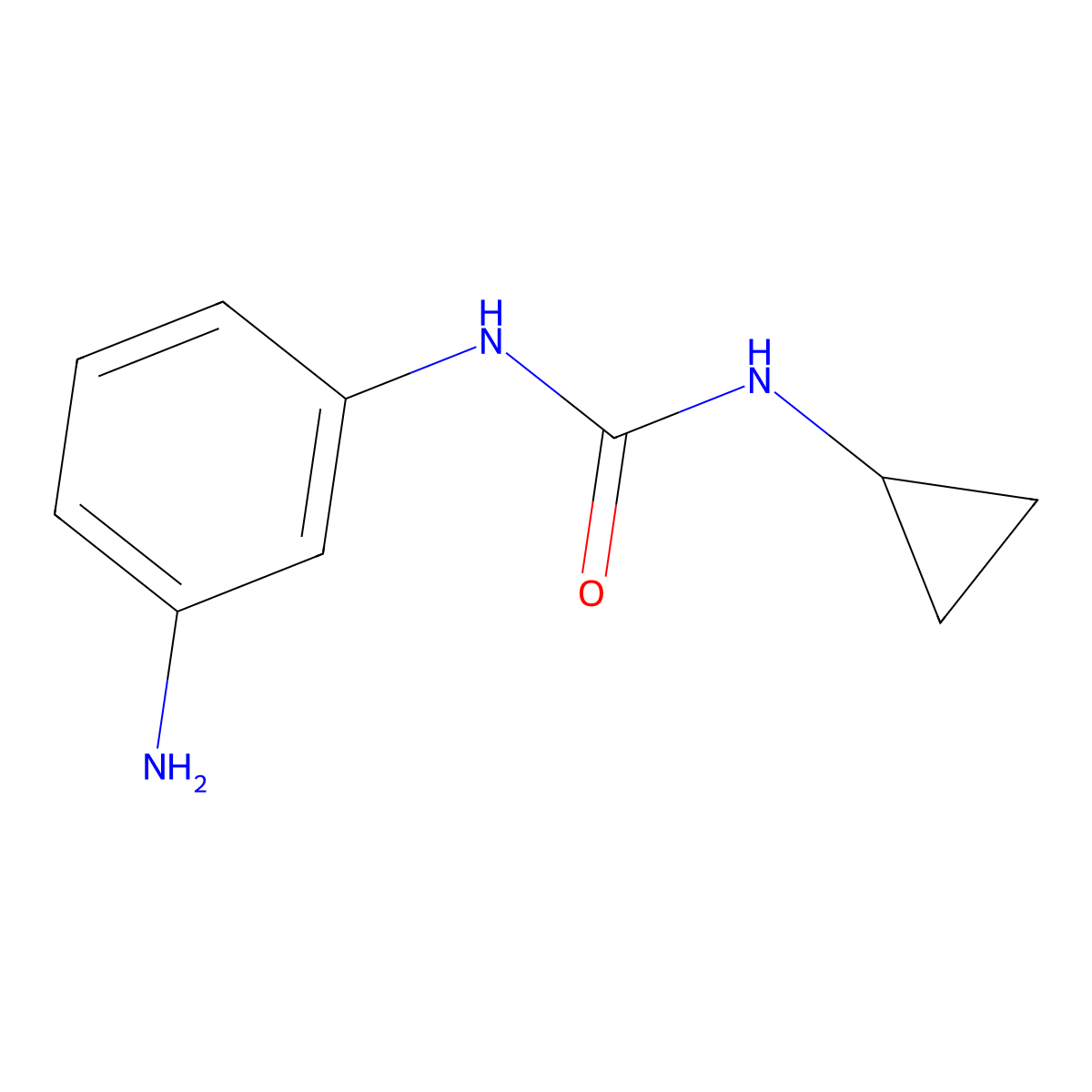 N-(3-aminophenyl)-N'-cyclopropylurea molecular structure, CAS 1041603-13-7