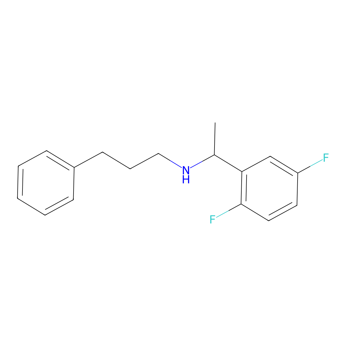 N-[1-(2,5-Difluorophenyl)ethyl]benzenepropanamine molecular structure, CAS 1041604-48-1