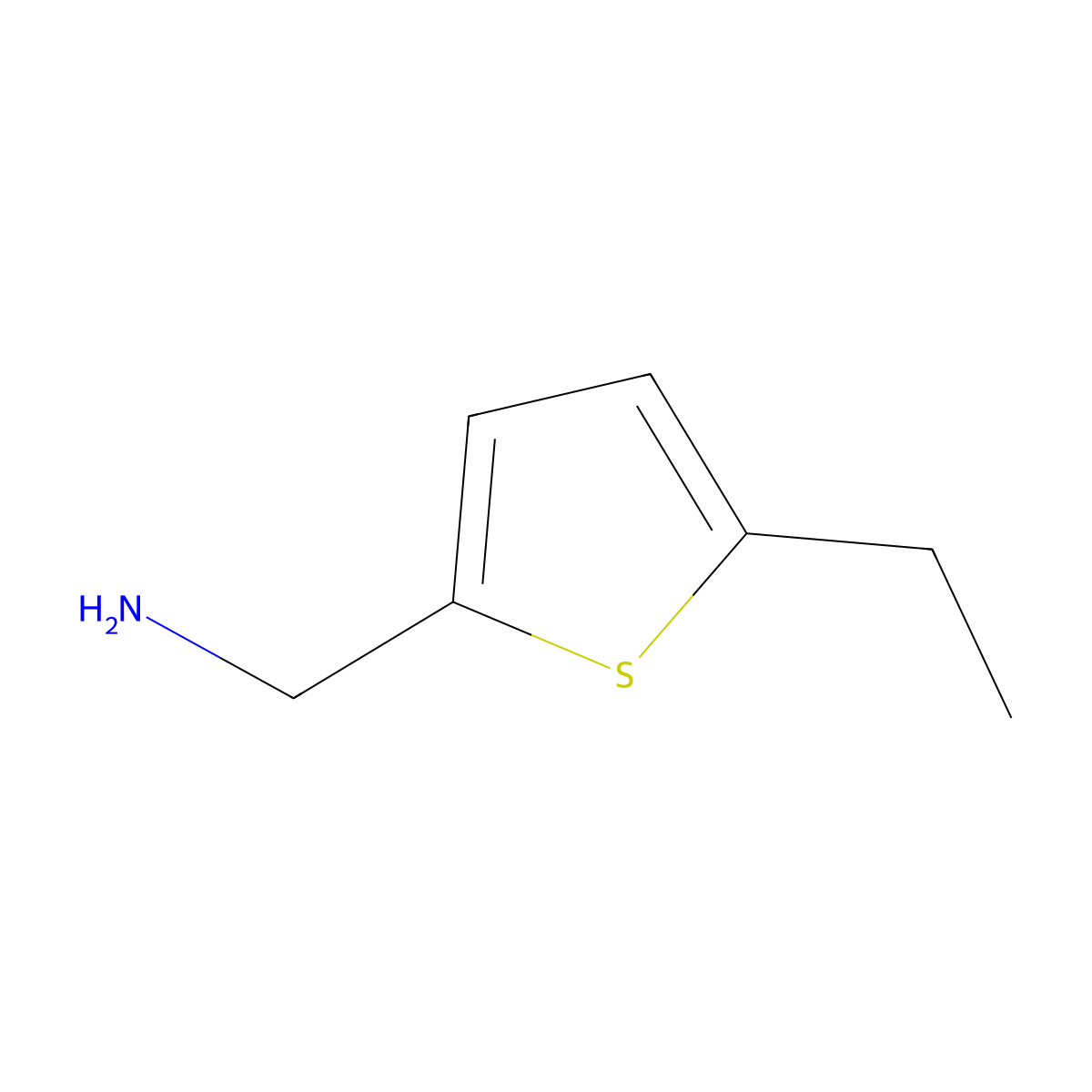 (5-Ethylthiophen-2-yl)methanamine molecular structure, CAS 104162-80-3