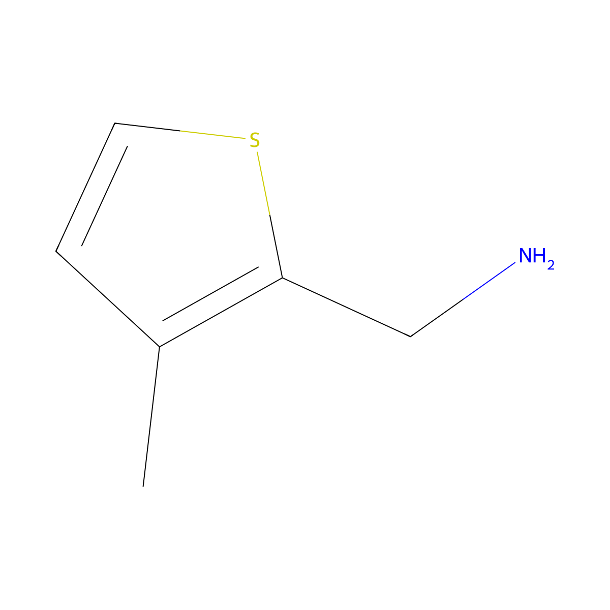 (3-Methylthiophen-2-yl)methanamine molecular structure, CAS 104163-35-1