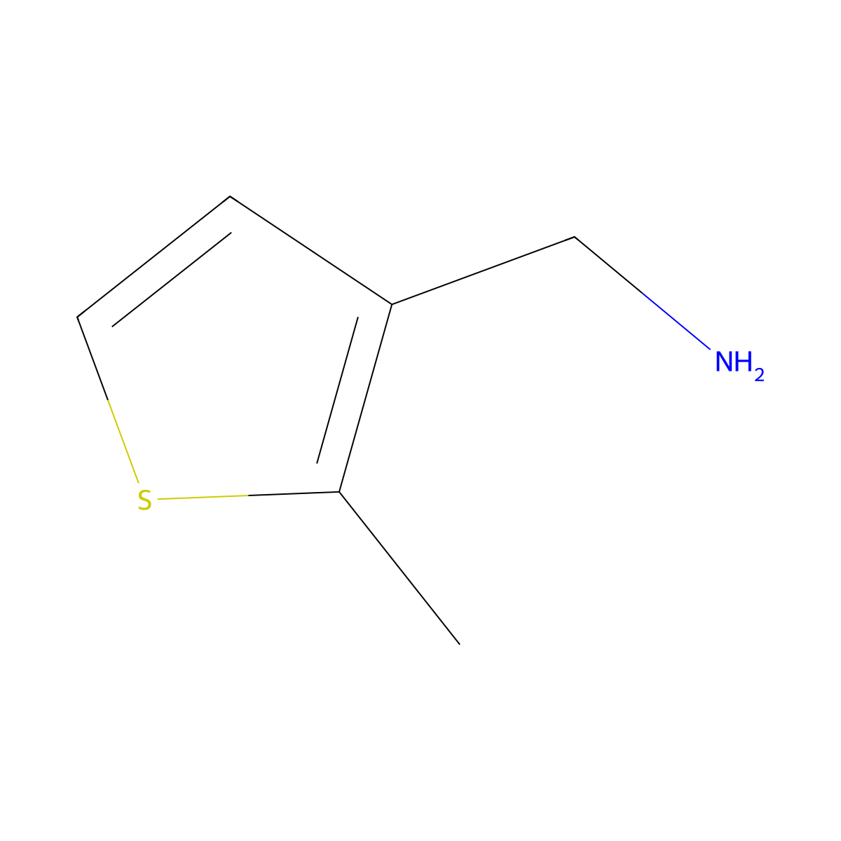 (2-Methylthiophen-3-yl)methanamine molecular structure, CAS 104163-36-2