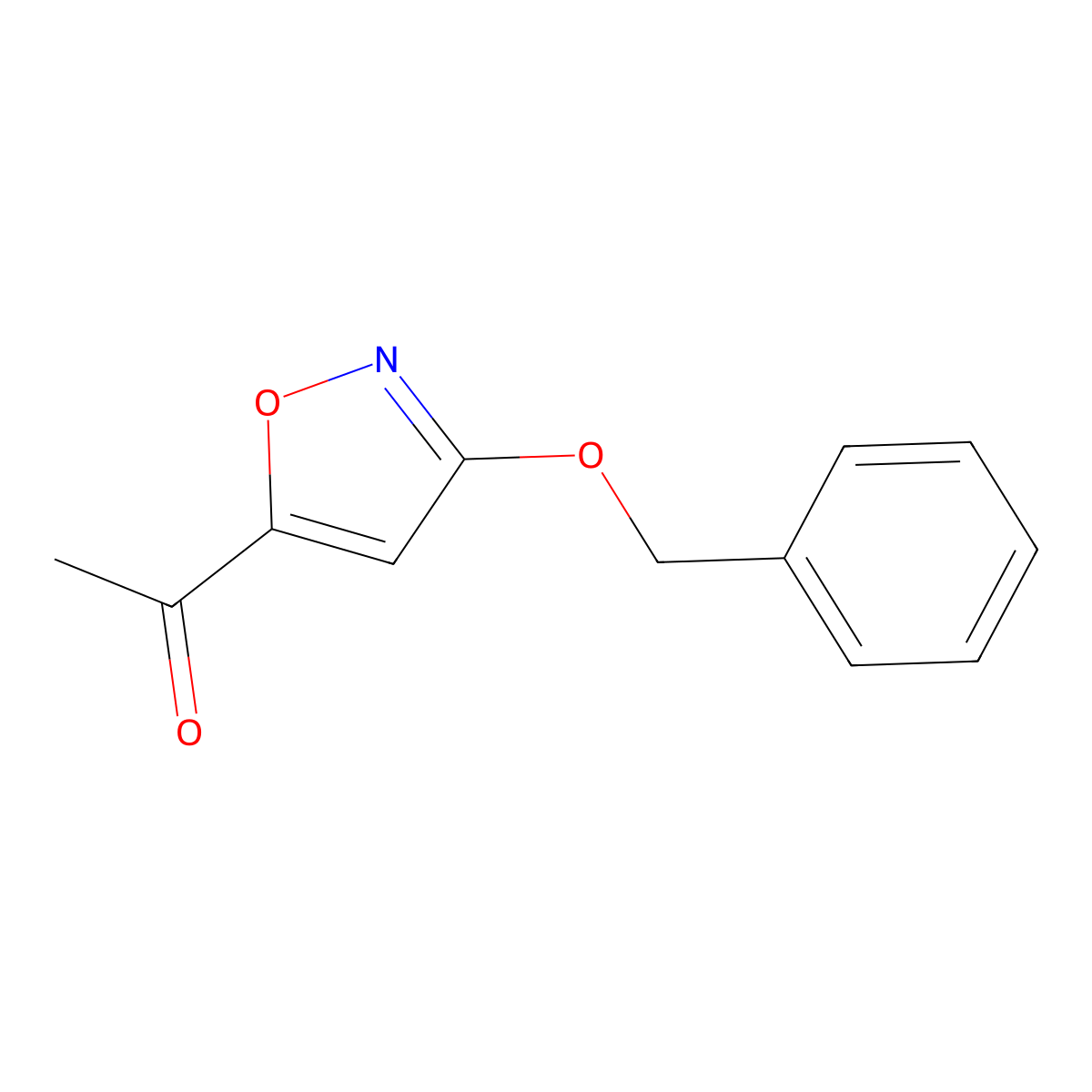 3-Benzyloxy-5-acetylisoxazole molecular structure, CAS 104164-47-8