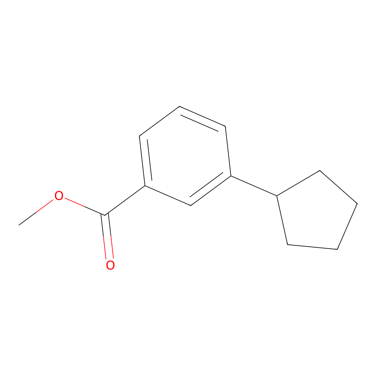 Methyl 3-cyclopentylbenzoate molecular structure, CAS 1041642-15-2