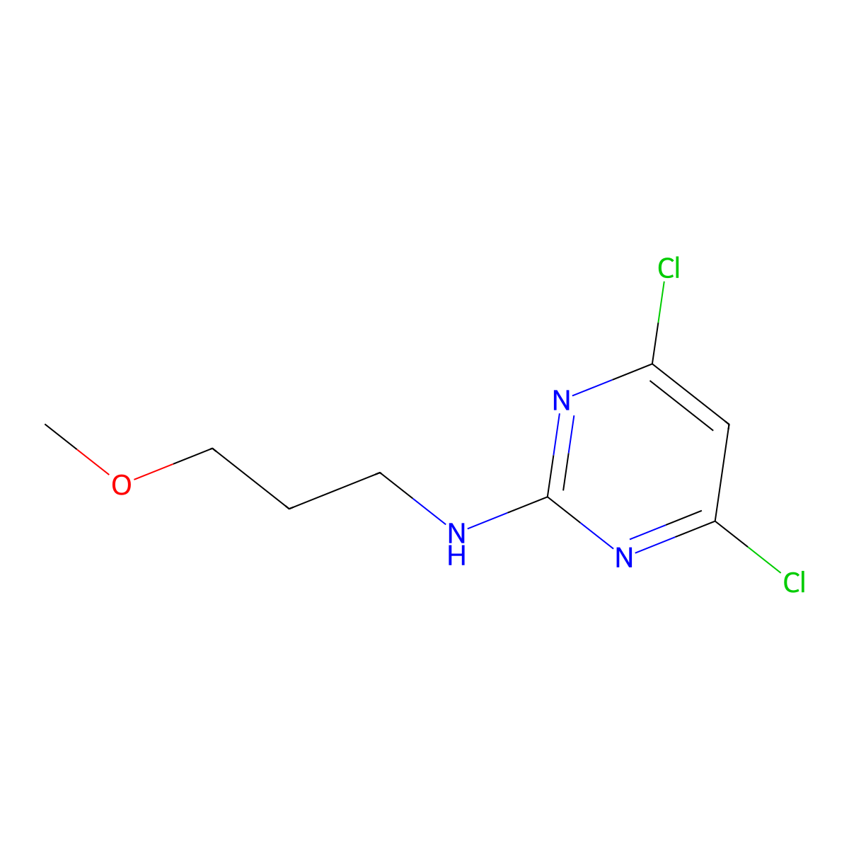 4,6-Dichloro-N-(3-methoxypropyl)pyrimidin-2-amine molecular structure, CAS 104167-97-7