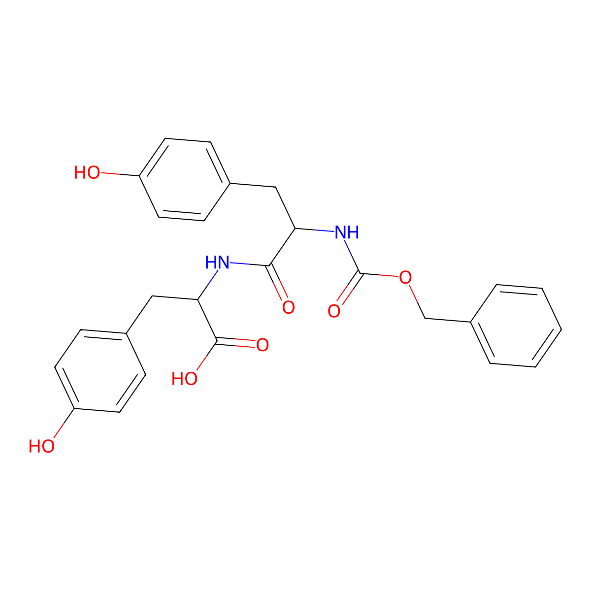 Z-Tyr-Tyr-OH molecular structure, CAS 10417-83-1