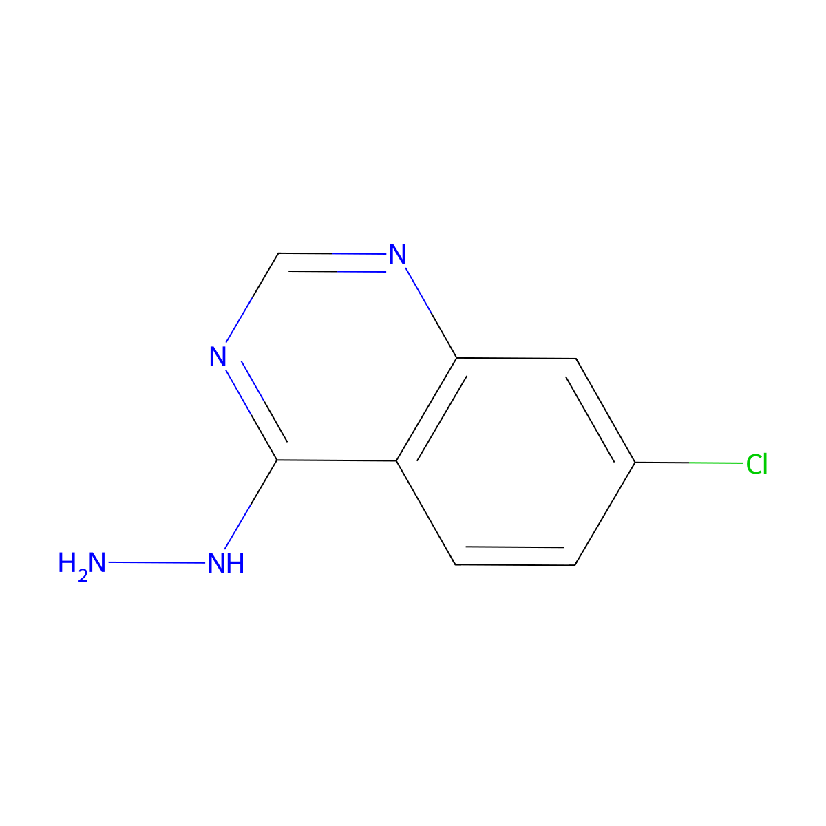 7-Chloro-4-hydrazinylquinazoline molecular structure, CAS 1041703-97-2