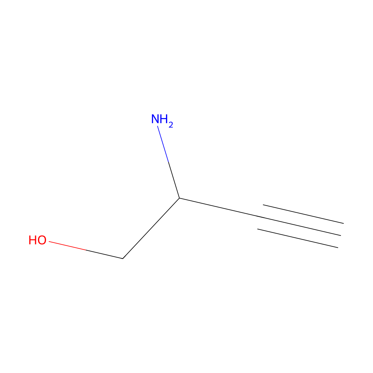 (R)-2-Aminobut-3-yn-1-ol molecular structure, CAS 104173-33-3