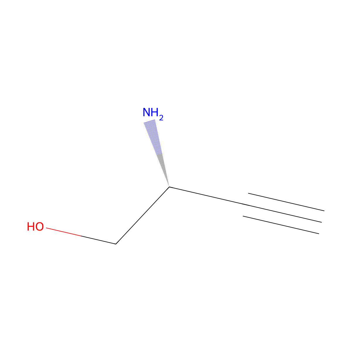 (R)-2-Aminobut-3-yn-1-ol molecular structure, CAS 104173-33-3