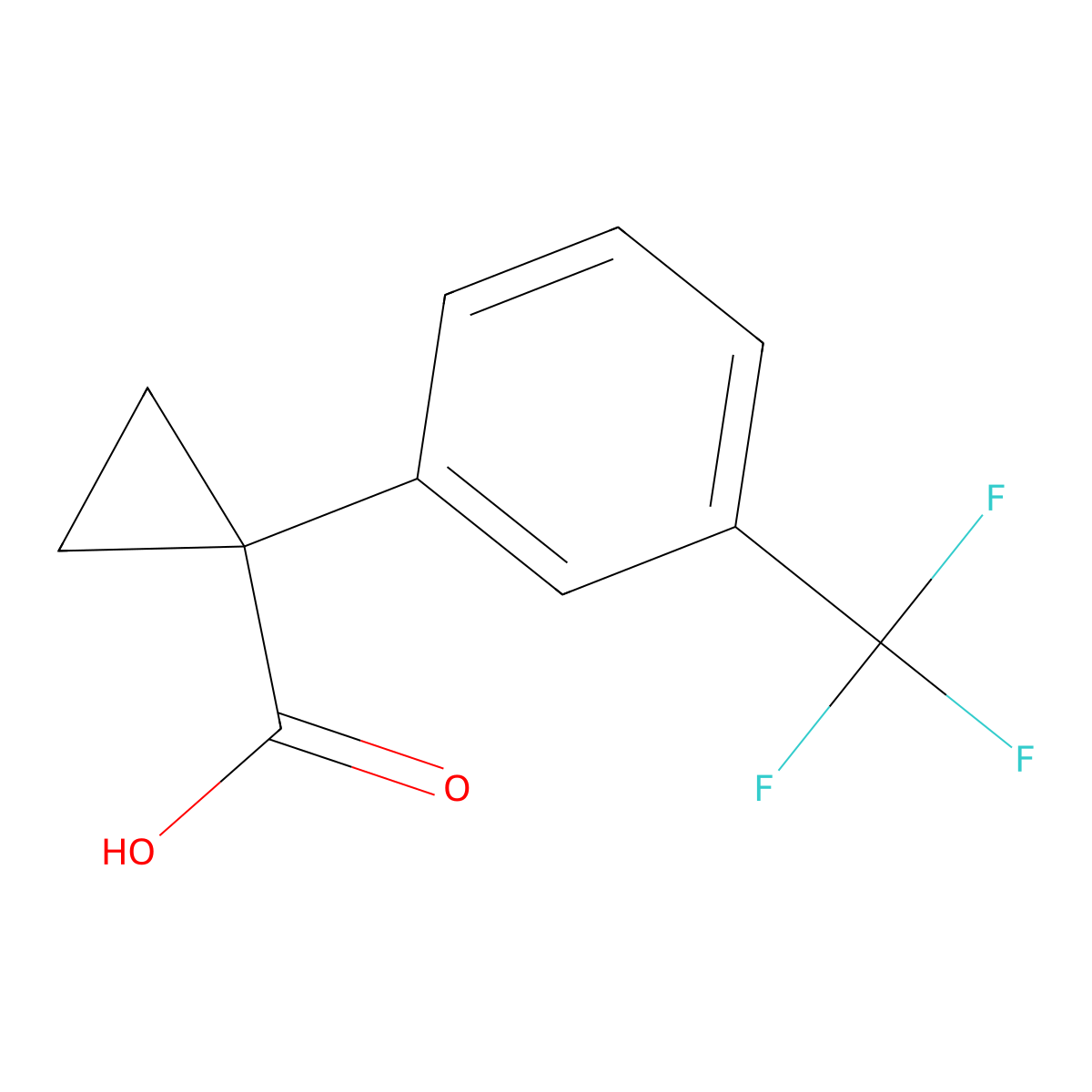 1-(3-(Trifluoromethyl)phenyl)cyclopropane-1-carboxylic acid molecular structure, CAS 104173-41-3