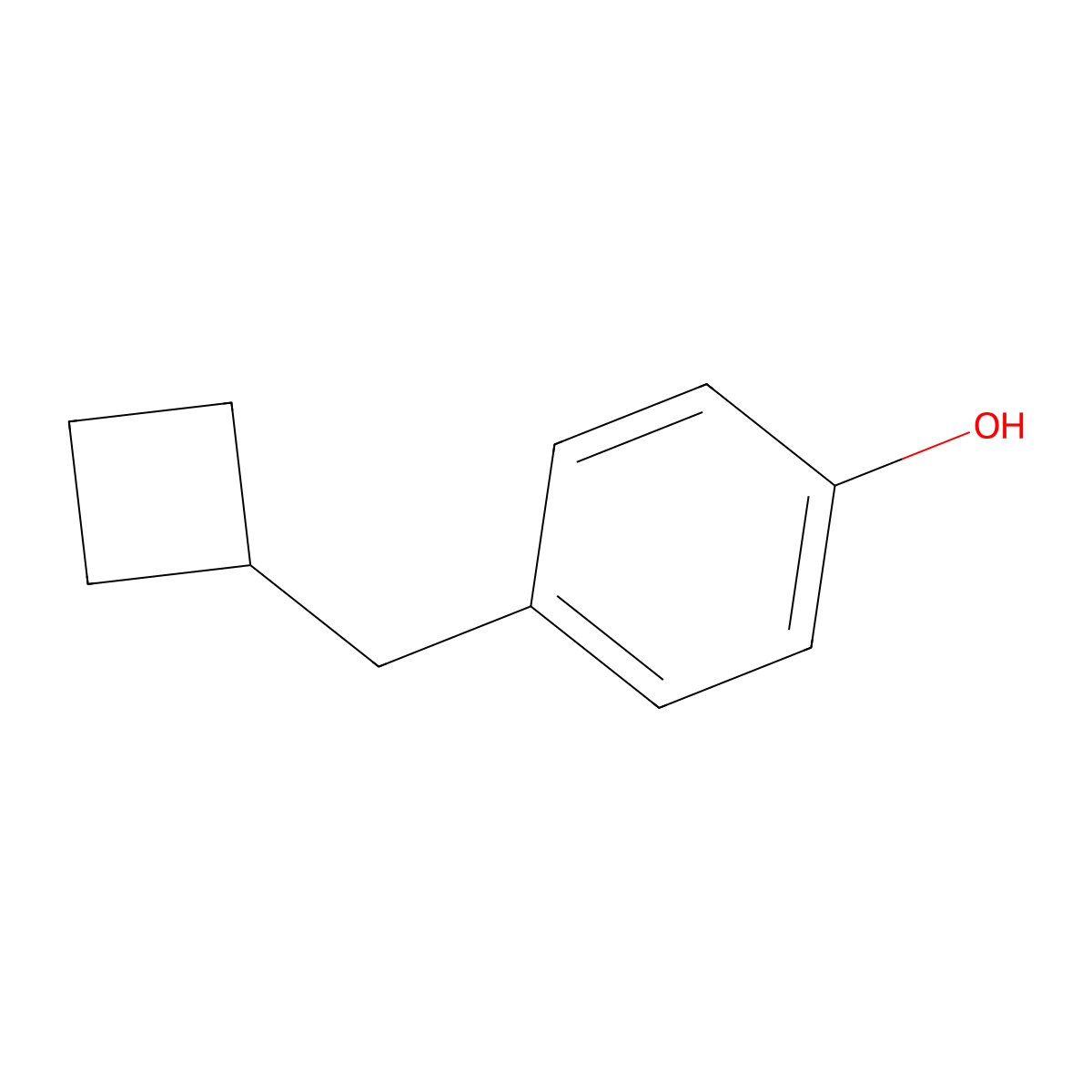 4-(Cyclobutylmethyl)phenol molecular structure, CAS 104175-14-6