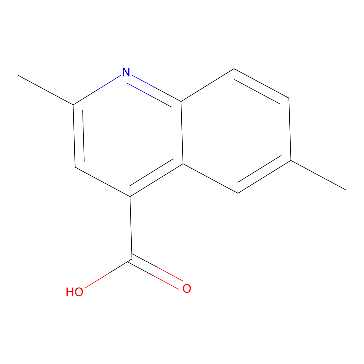 2,6-Dimethyl-4-quinolinecarboxylic acid molecular structure, CAS 104175-33-9