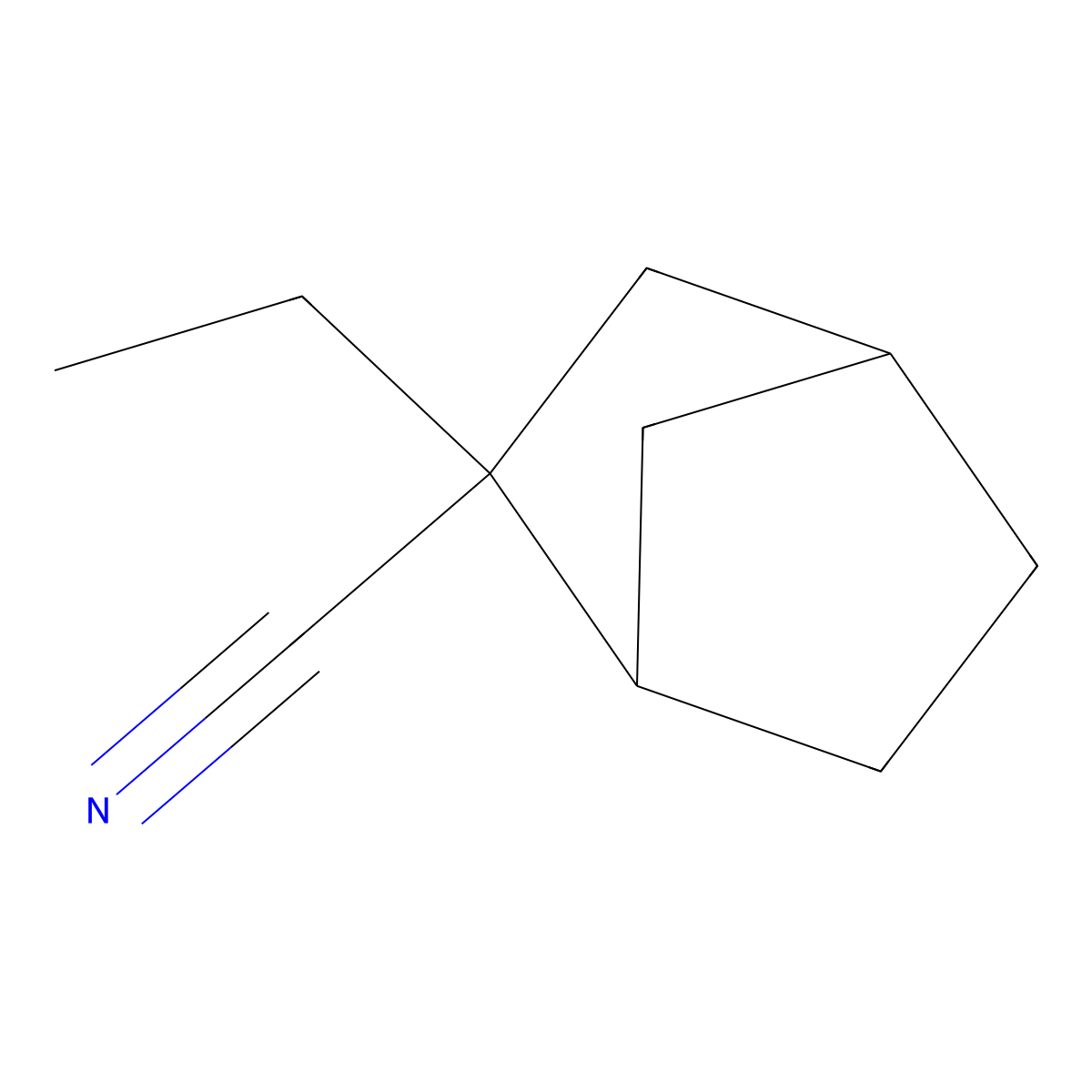 2-Ethylbicyclo[2.2.1]heptane-2-carbonitrile molecular structure, CAS 104175-60-2