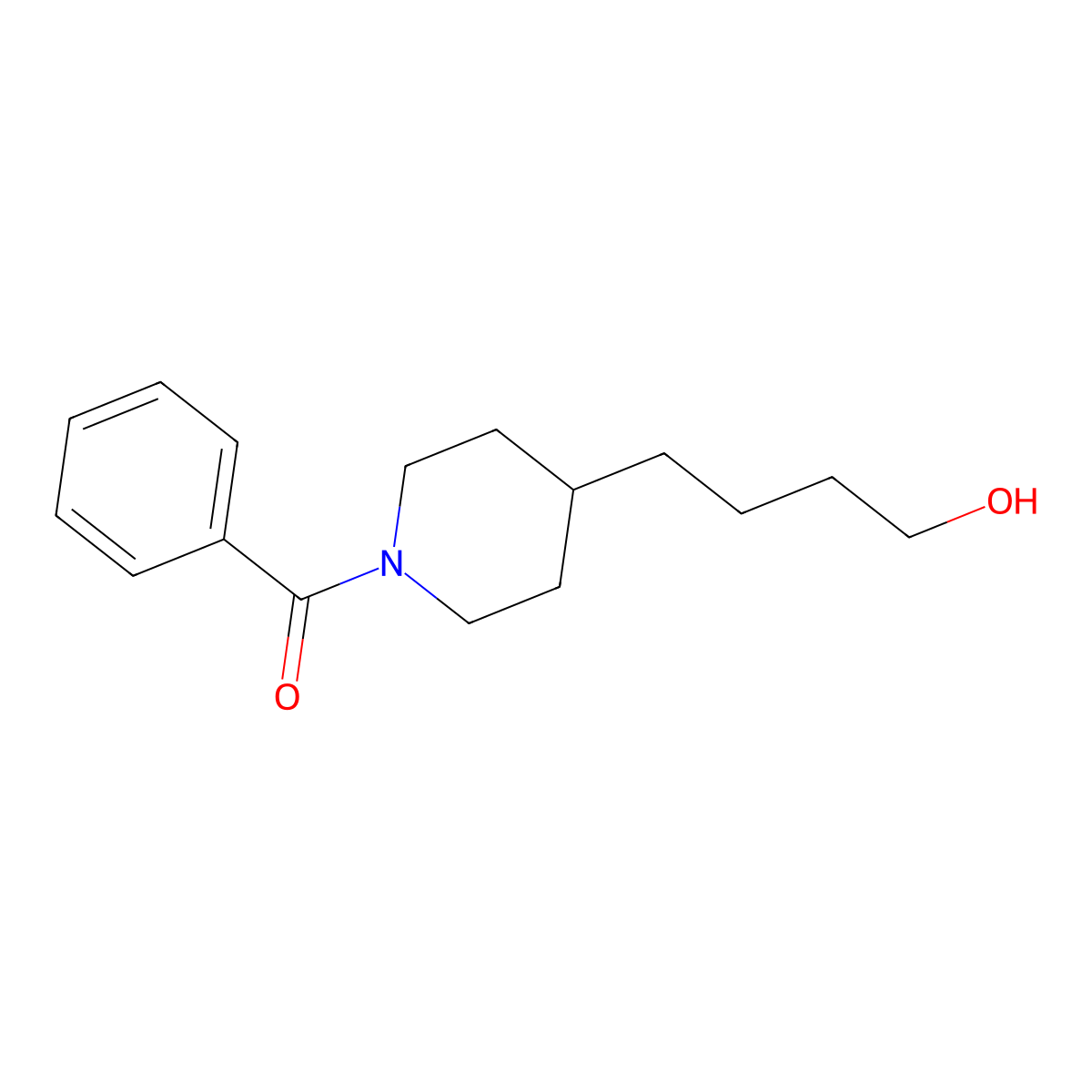 4-(1-Benzoylpiperidin-4-yl)butan-1-ol molecular structure, CAS 1041756-51-7