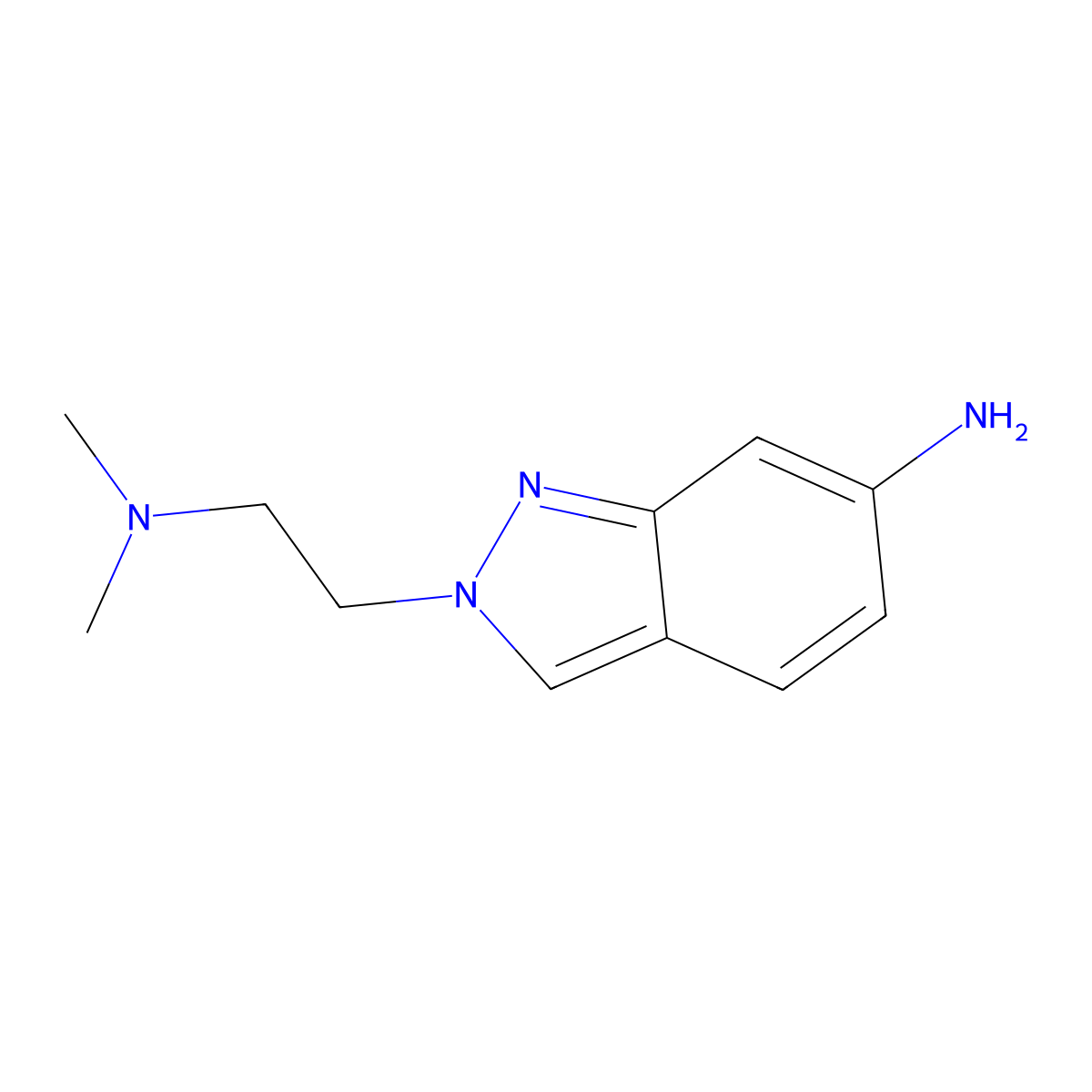 2-[2-(Dimethylamino)ethyl]-2H-indazol-6-amine molecular structure, CAS 104177-48-2