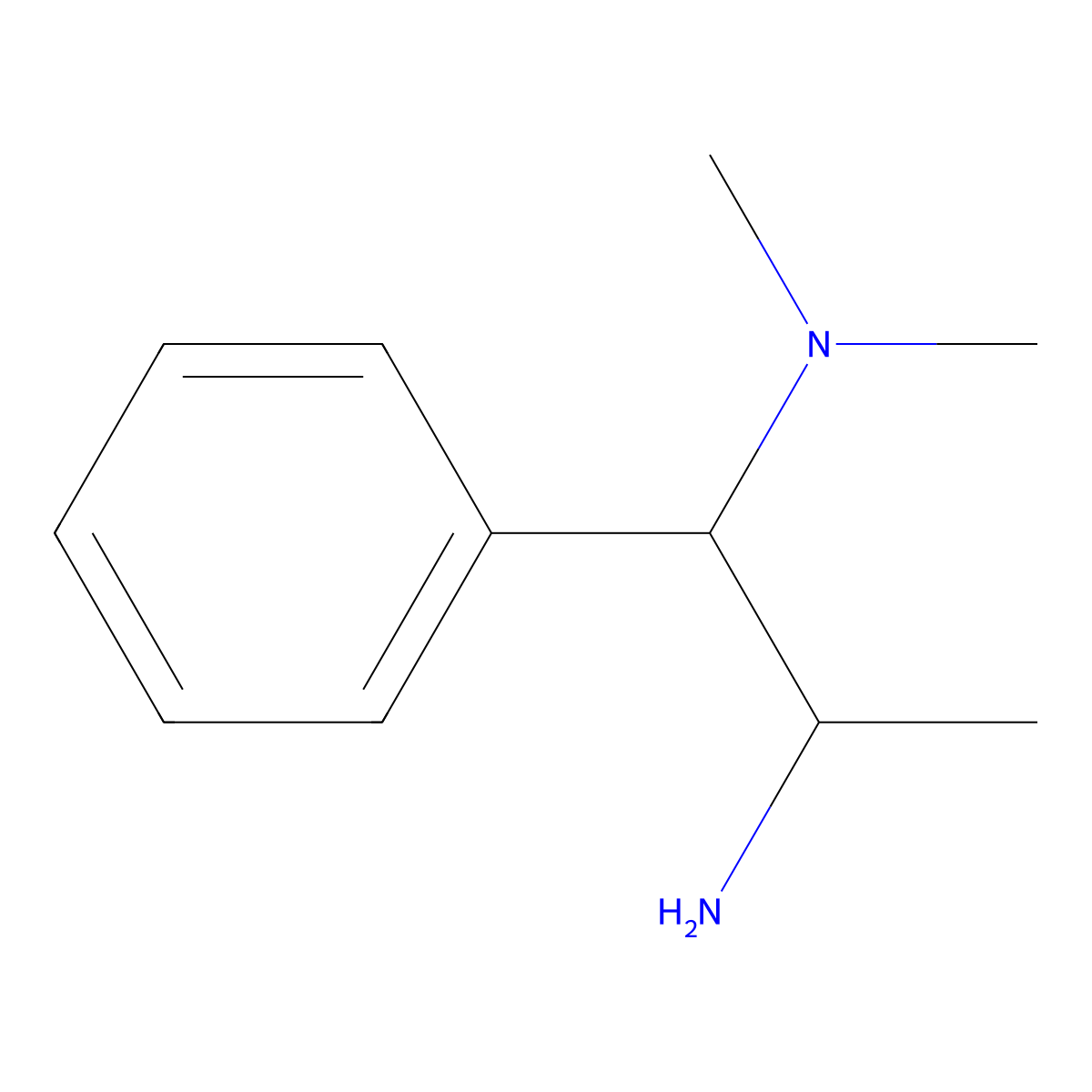 (2-Amino-1-phenylpropyl)dimethylamine molecular structure, CAS 104177-54-0
