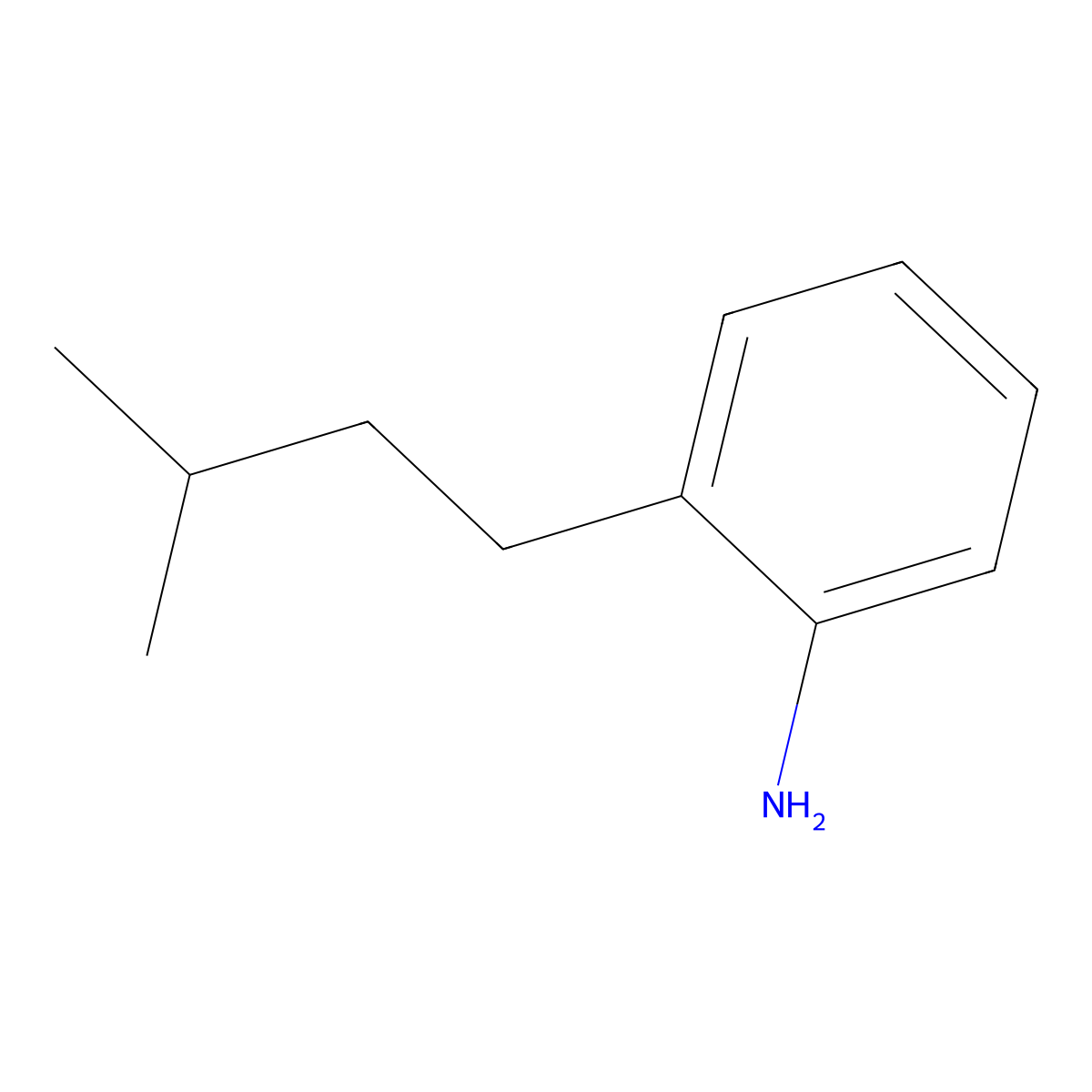 2-(3-Methylbutyl)aniline molecular structure, CAS 104177-71-1