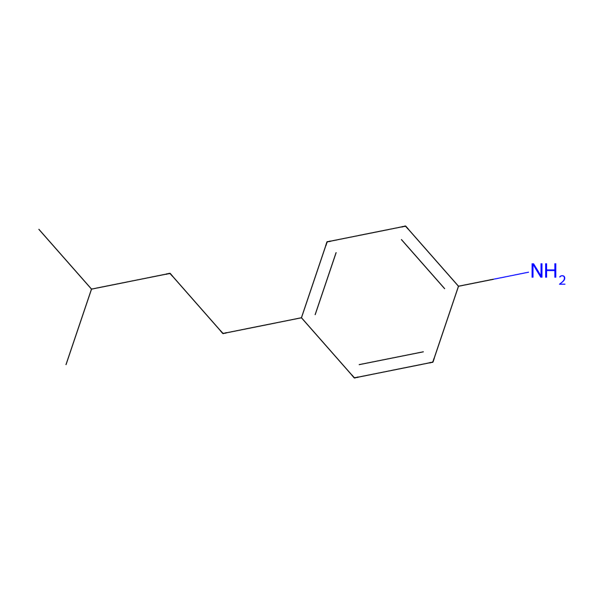 4-(3-Methylbutyl)aniline molecular structure, CAS 104177-72-2
