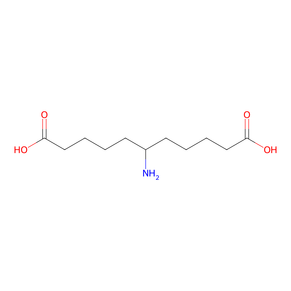 6-aminoundecanedioic Acid molecular structure, CAS 104178-12-3