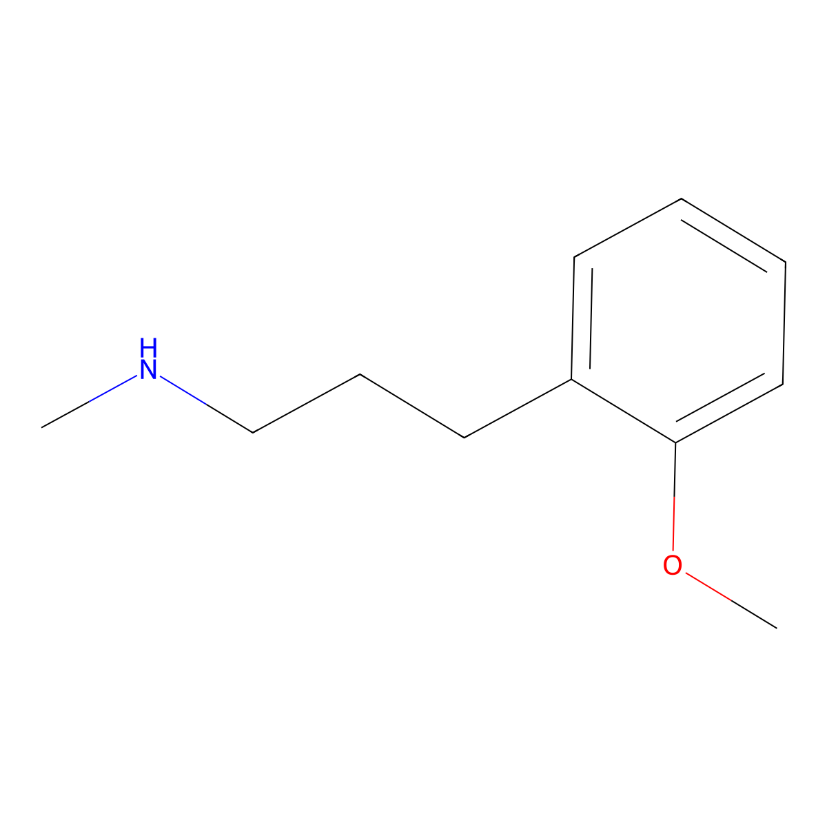 2-Methoxy-N-methyl-benzenepropanamine molecular structure, CAS 104179-18-2