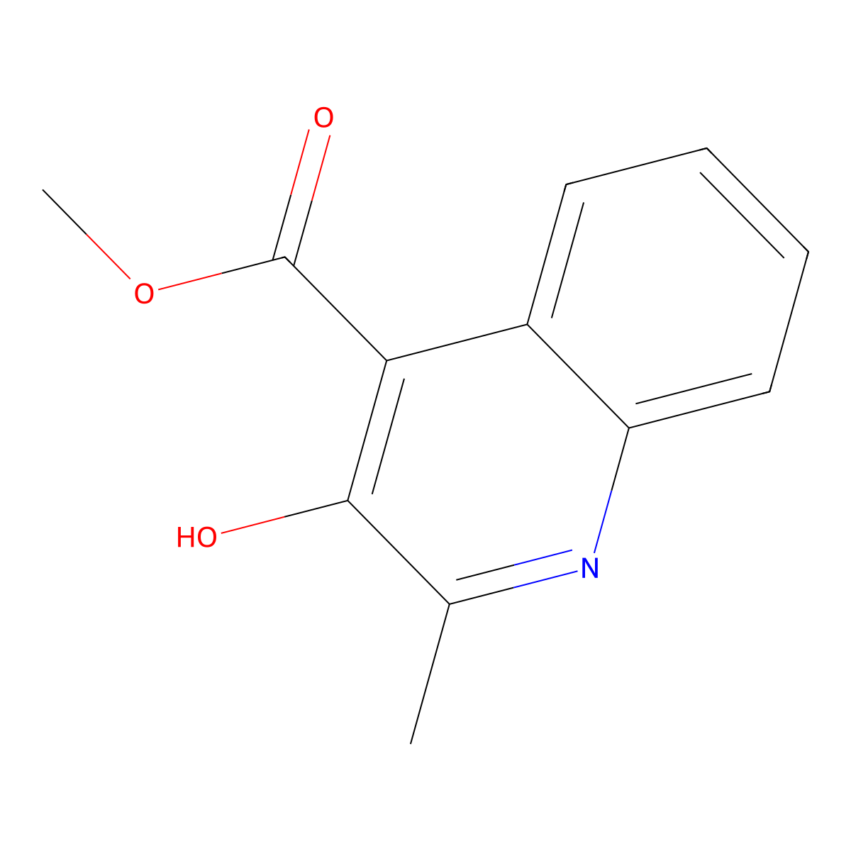 Methyl 3-Hydroxy-2-methylquinoline-4-carboxylate molecular structure, CAS 104179-54-6