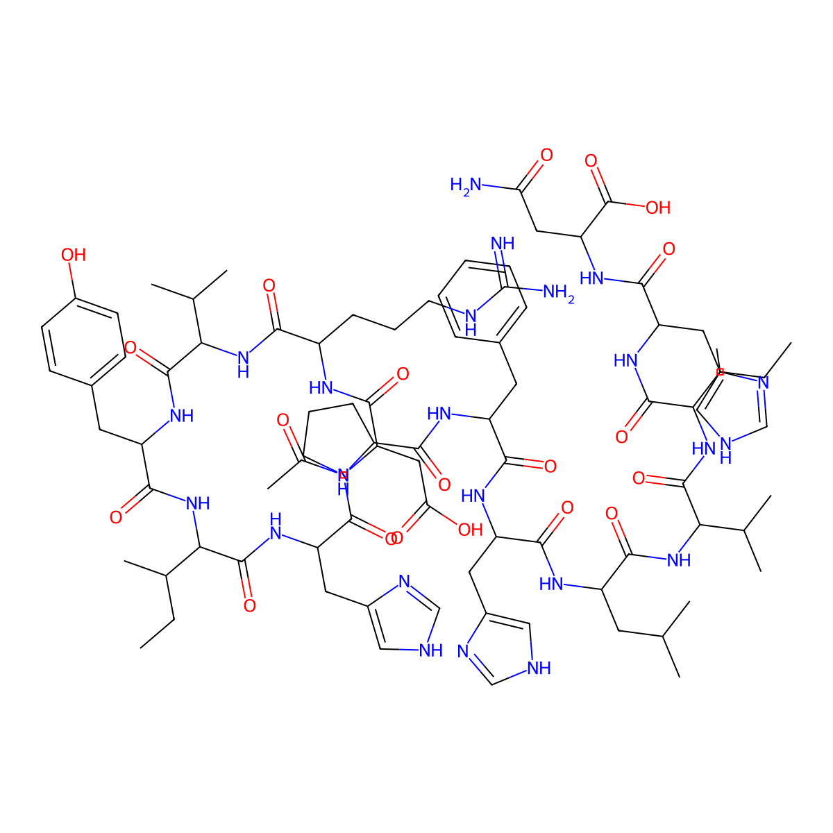 AC-Asp-arg-val-tyr-ile-his-pro-phe-his-leu-val-ile-his-asn-OH molecular structure, CAS 104180-27-0
