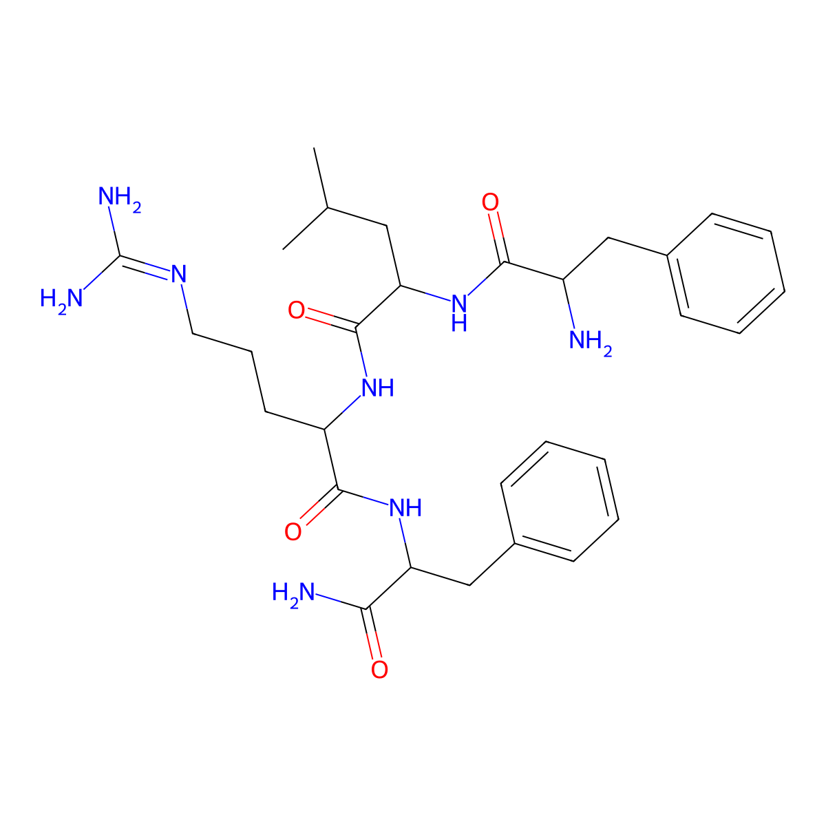 Phenylalanyl-leucyl-arginyl phenylalaninamide molecular structure, CAS 104180-32-7