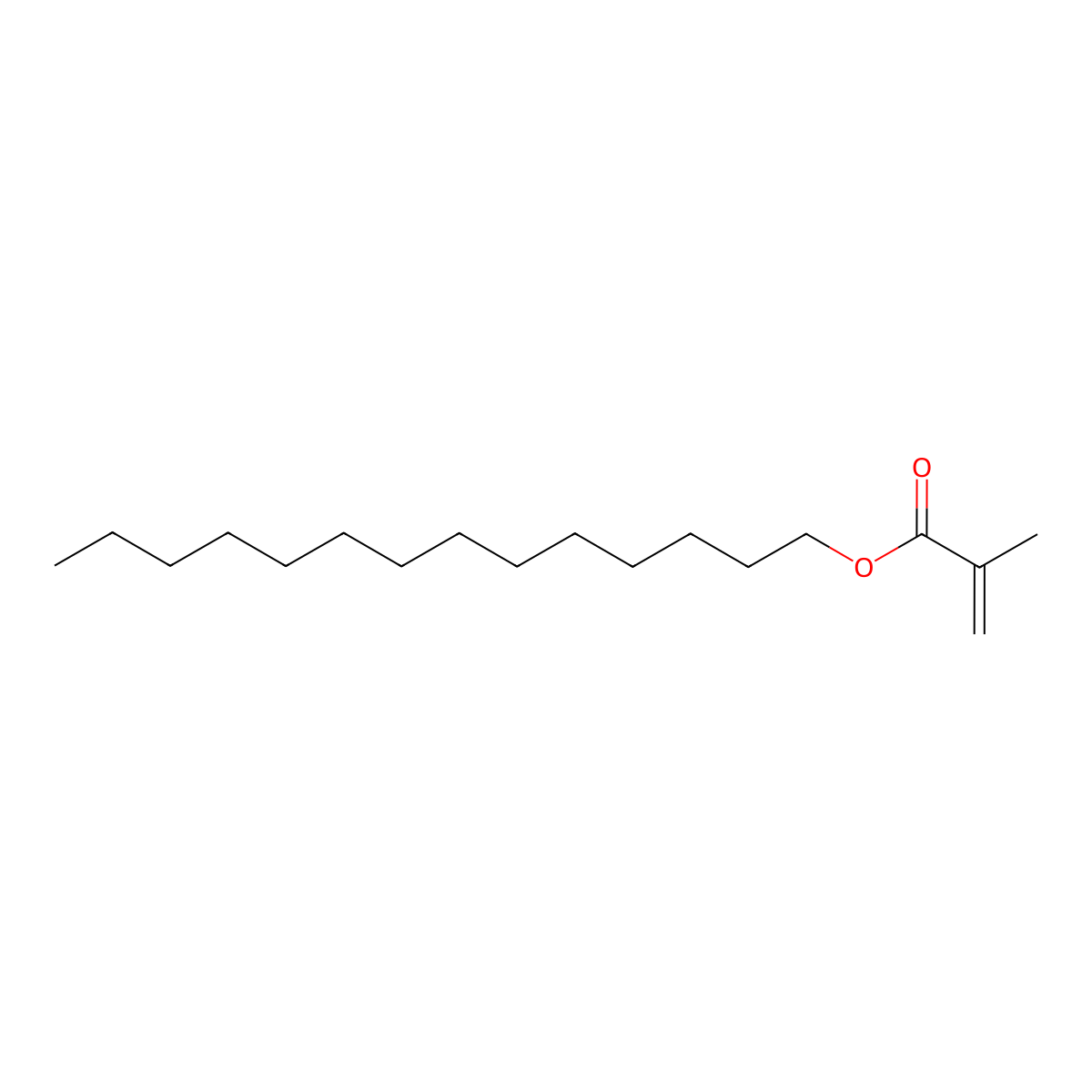 Tetradecyl methacrylate molecular structure, CAS 104182-97-0