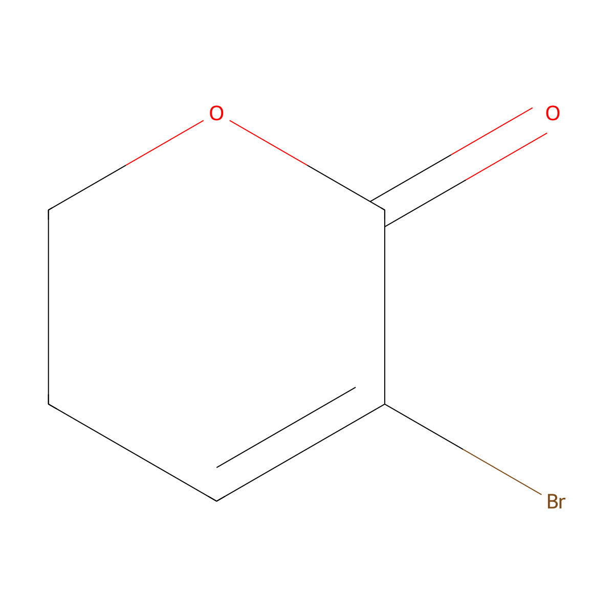 3-bromo-5,6-dihydro-2H-pyran-2-one molecular structure, CAS 104184-64-7