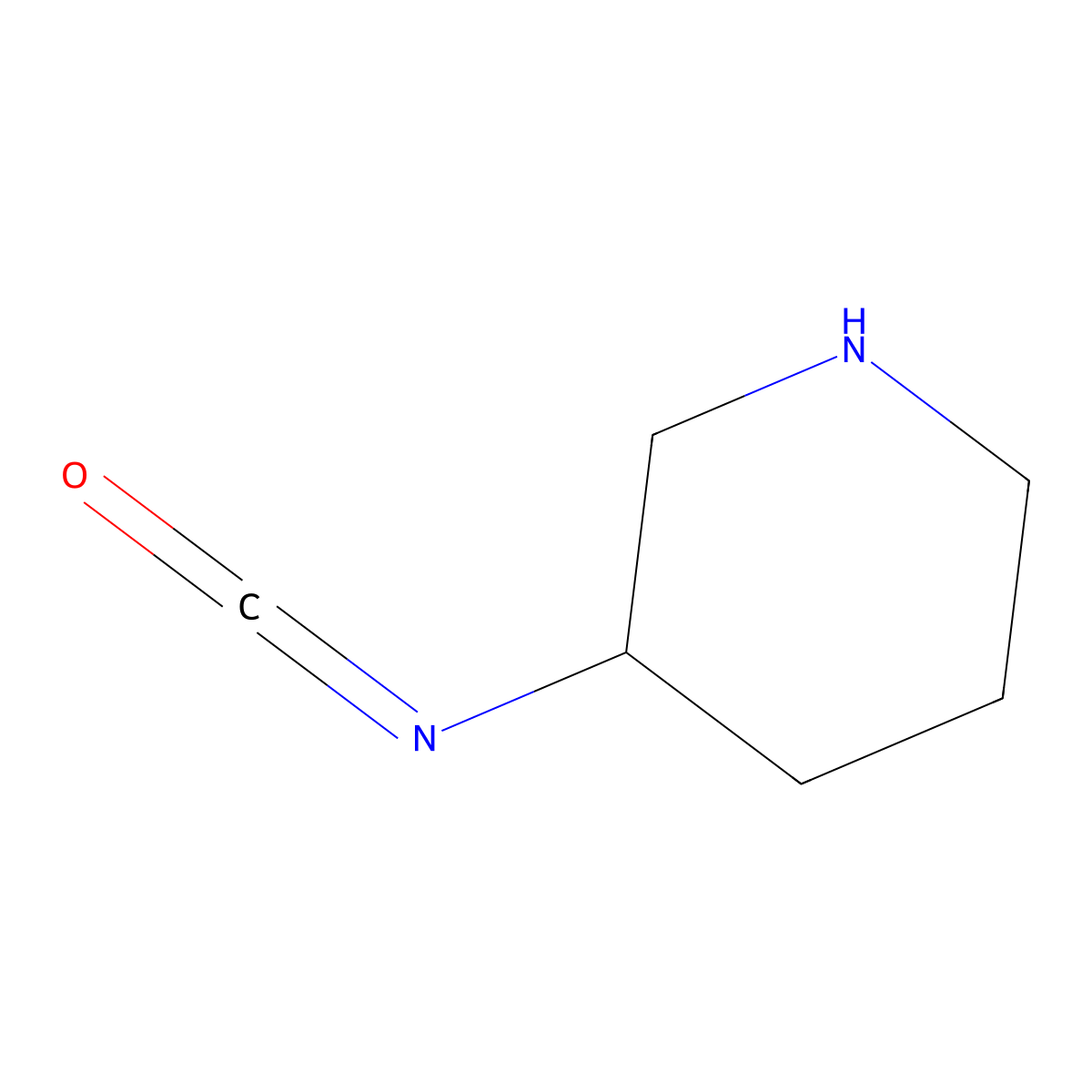3-Isocyanatopiperidine molecular structure, CAS 1041846-56-3