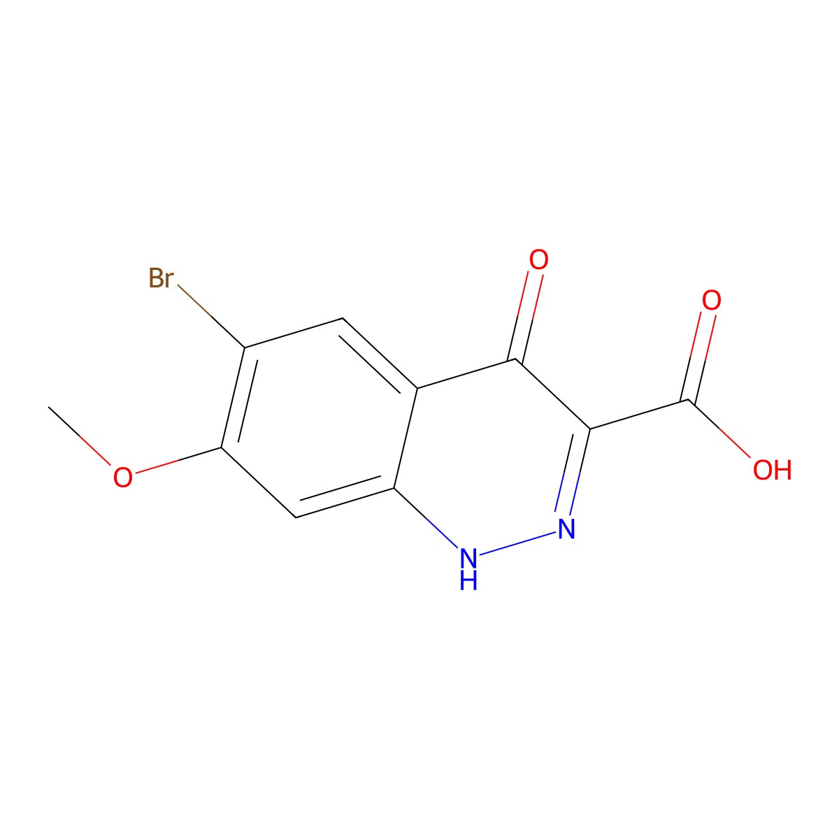 6-Bromo-4-hydroxy-7-methoxycinnoline-3-carboxylic acid molecular structure, CAS 1041853-21-7