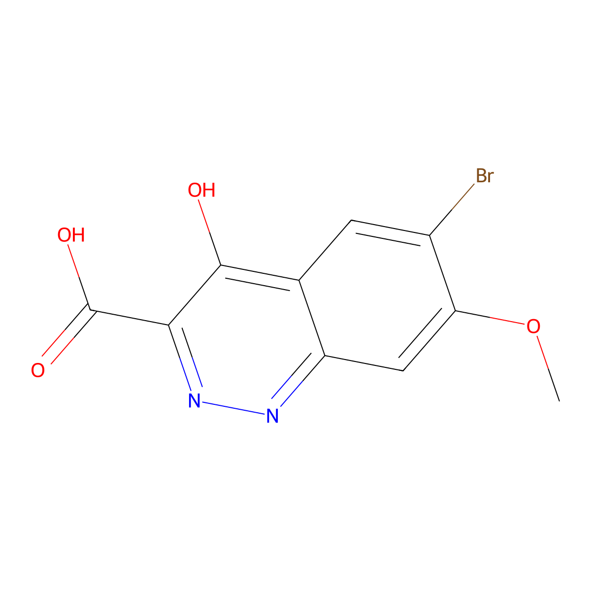 6-Bromo-4-hydroxy-7-methoxycinnoline-3-carboxylic acid molecular structure, CAS 1041853-21-7