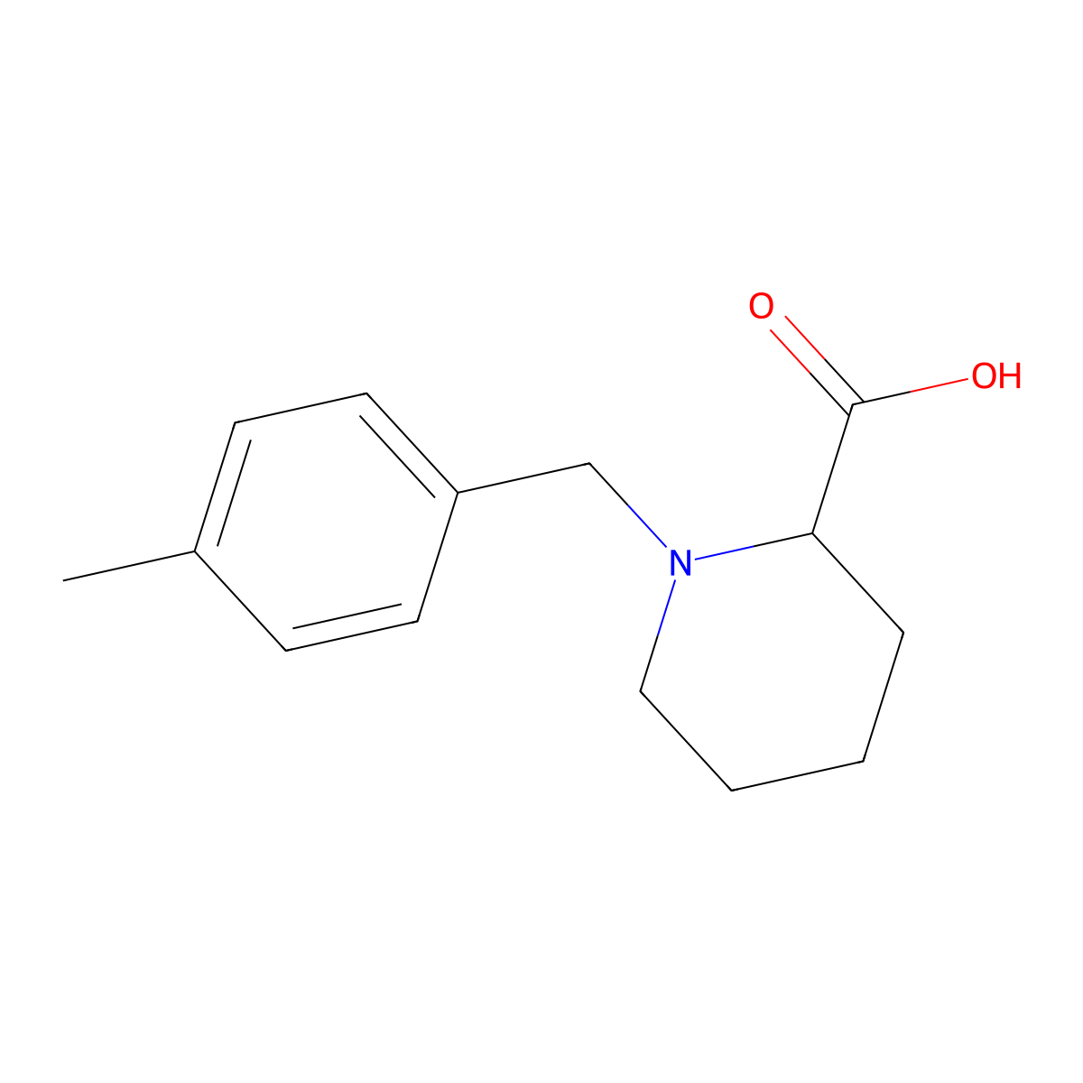 1-(4-Methylbenzyl)piperidine-2-carboxylic acid molecular structure, CAS 1041856-75-0