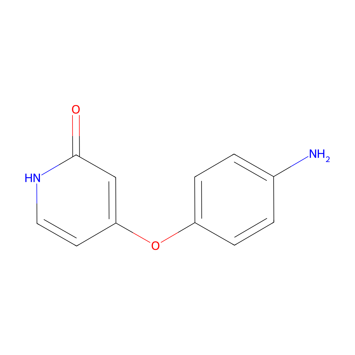 4-(4-Aminophenoxy)pyridin-2(1H)-one molecular structure, CAS 1041861-94-2