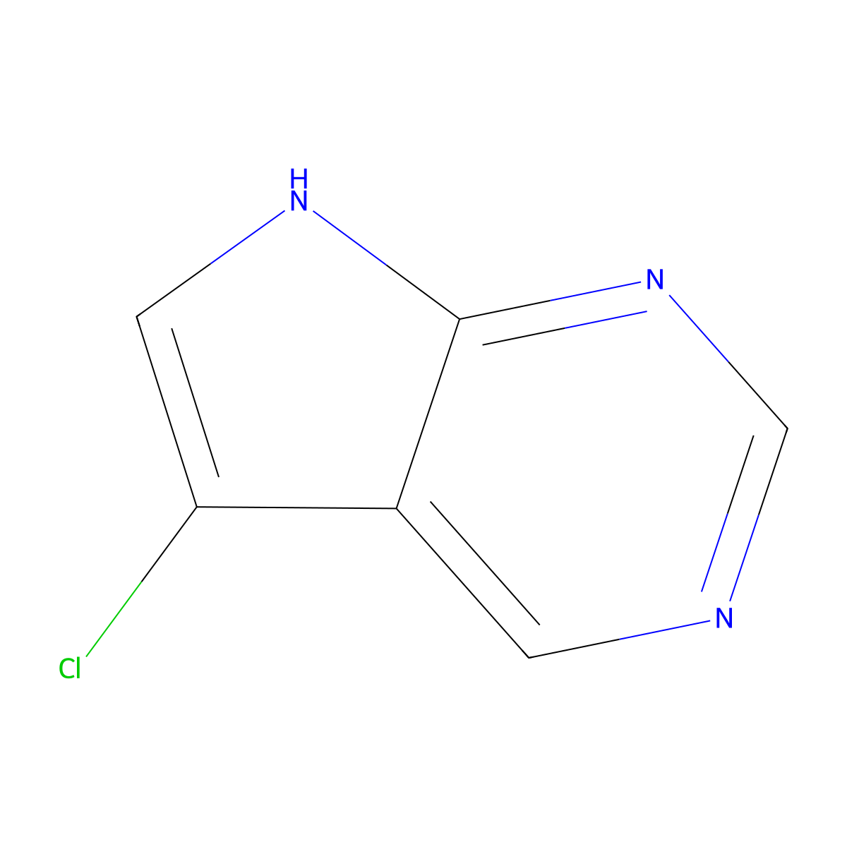 5-Chloro-7H-pyrrolo[2,3-d]pyrimidine molecular structure, CAS 1041864-02-1