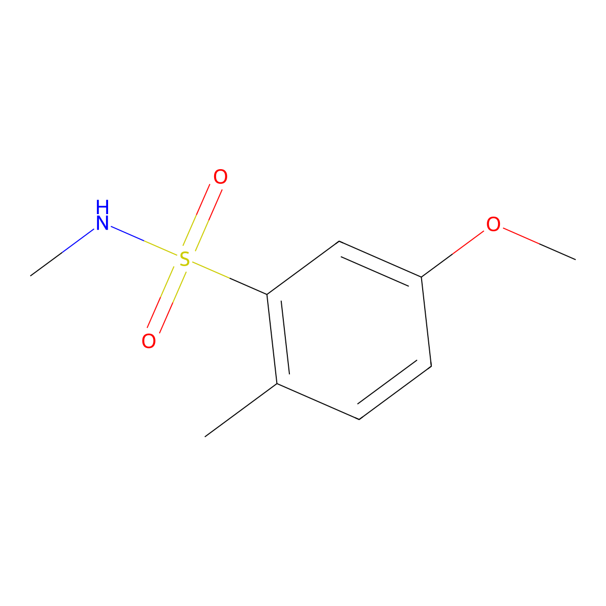 5-Methoxy-N,2-dimethylbenzene-1-sulfonamide molecular structure, CAS 1041867-37-1