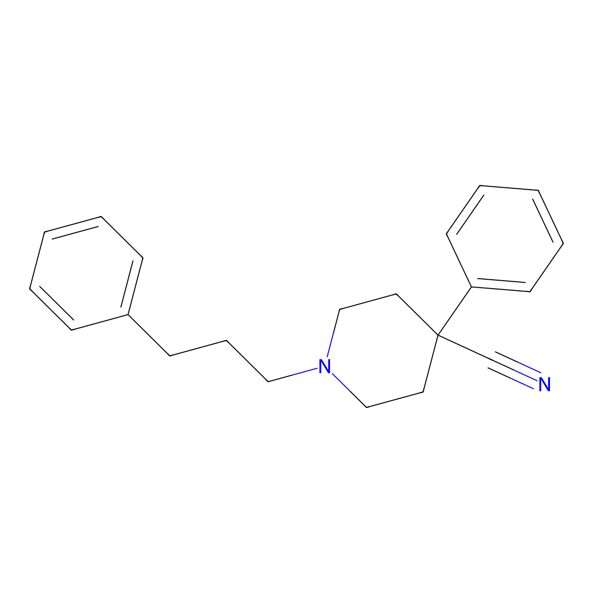 1-Phenylpropyl-4-phenylpiperidine-4-carbonitrile molecular structure, CAS 1041870-85-2