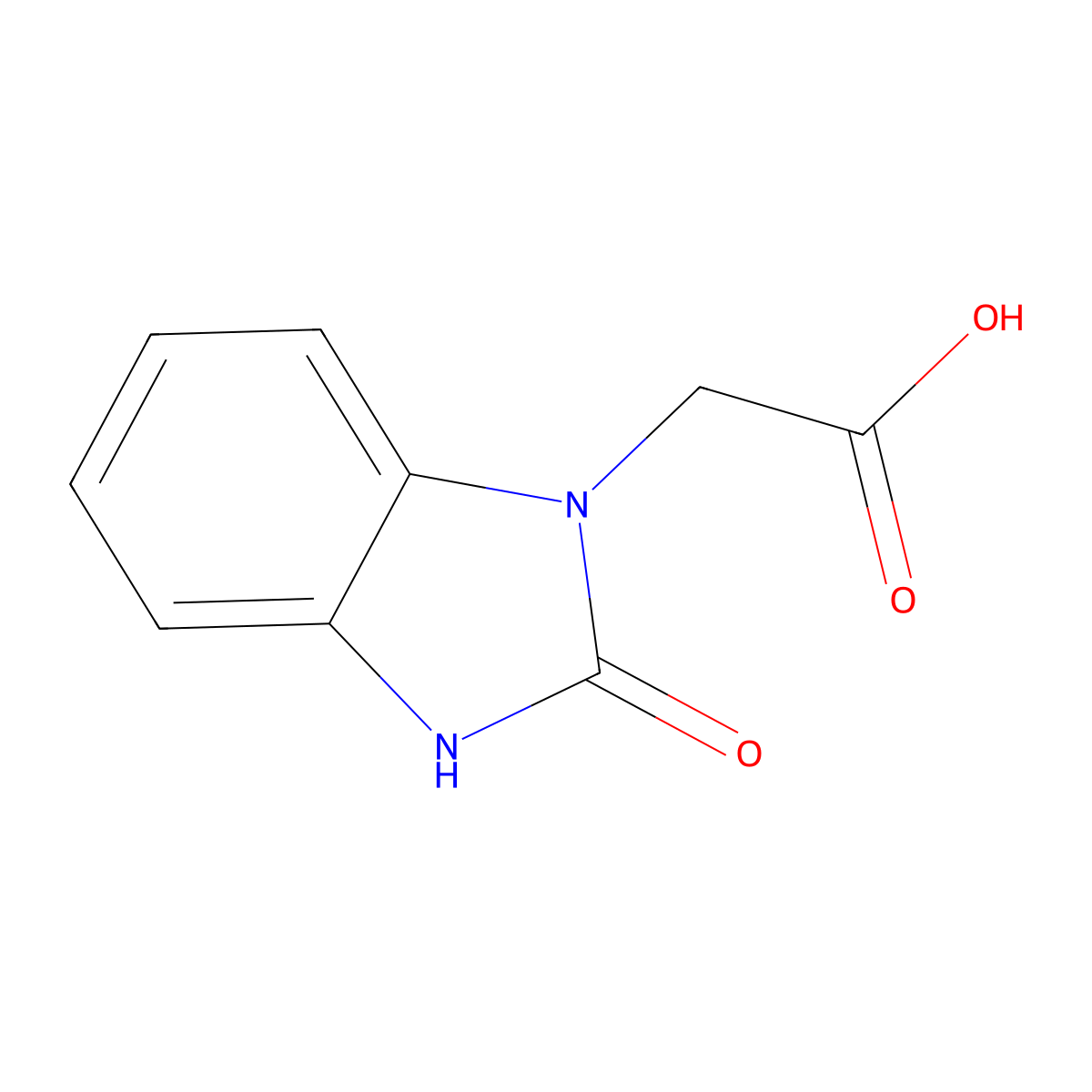 (2-Oxo-2,3-dihydro-1H-benzimidazol-1-yl)acetic acid molecular structure, CAS 104189-85-7