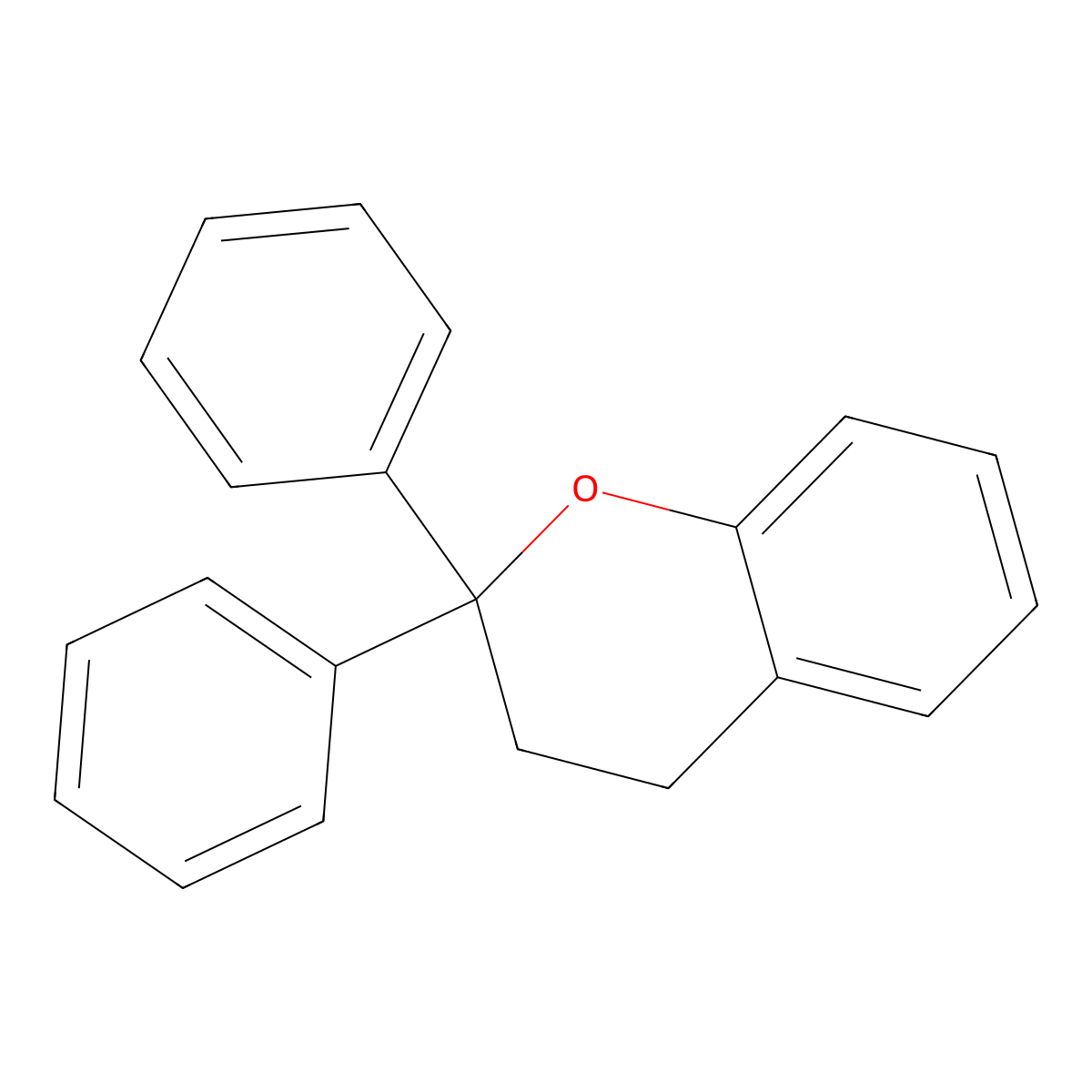 2H-1-Benzopyran, 3,4-dihydro-2,2-diphenyl- molecular structure, CAS 10419-28-0