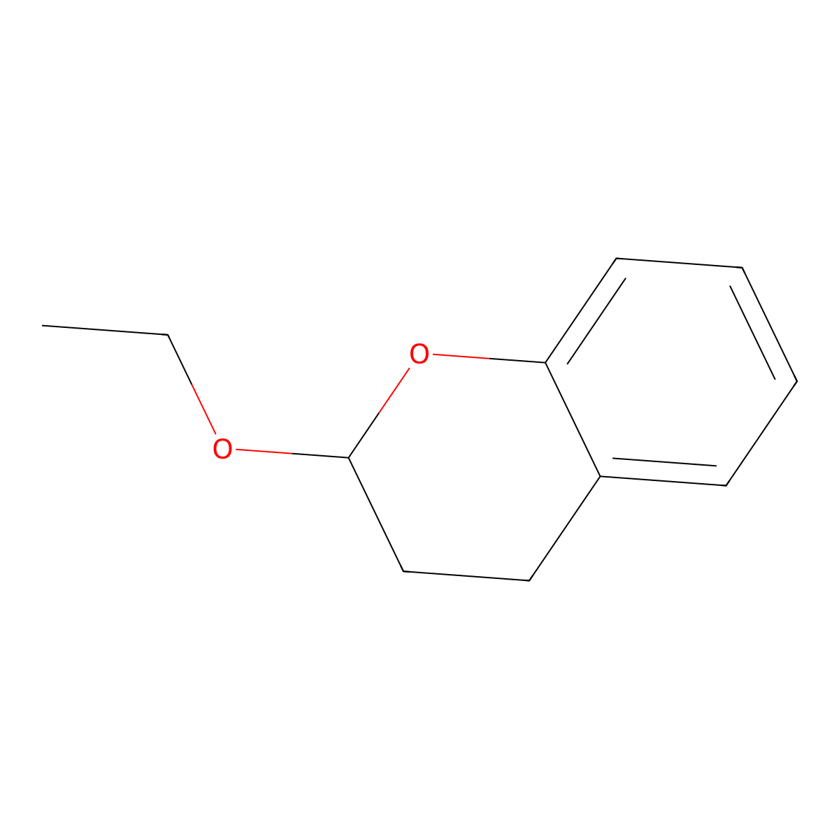 2-Ethoxy-3,4-dihydro-2H-1-benzopyran molecular structure, CAS 10419-35-9