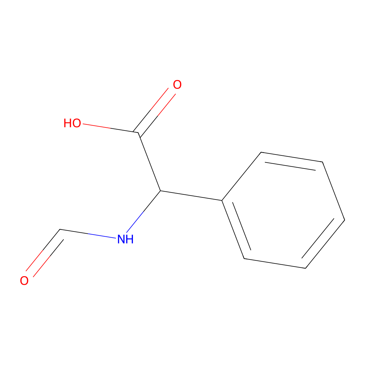 Formyl-D-phenylglycine molecular structure, CAS 10419-71-3