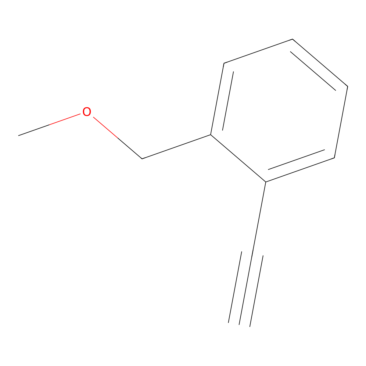 1-Ethynyl-2-(methoxymethyl)benzene molecular structure, CAS 104190-21-8