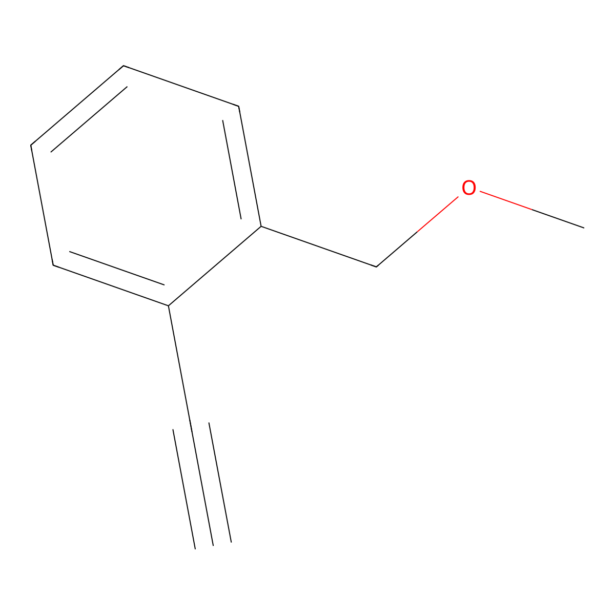 1-Ethynyl-2-(methoxymethyl)benzene molecular structure, CAS 104190-21-8