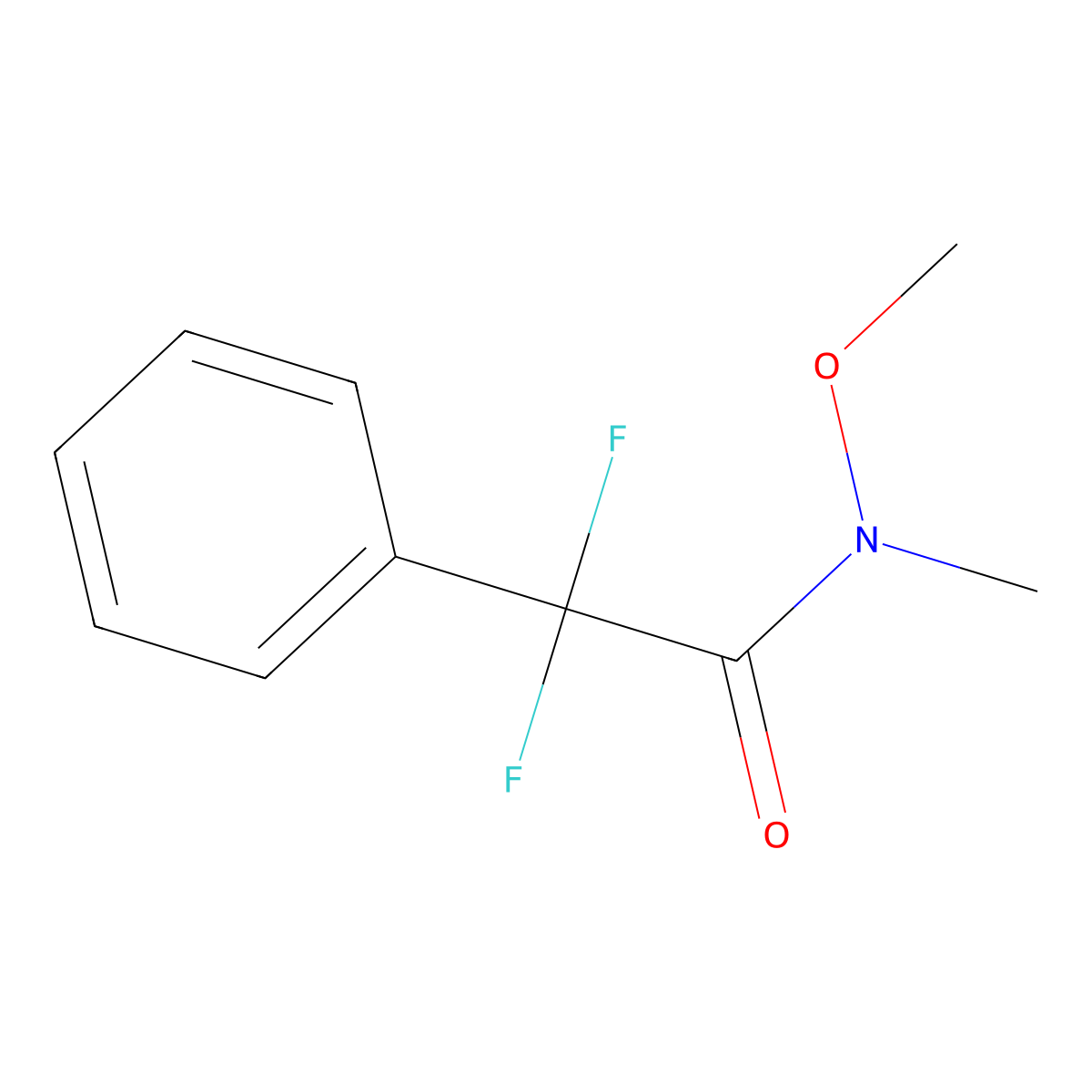 2,2-difluoro-N-methoxy-N-methyl-2-phenylacetamide molecular structure, CAS 1041934-93-3
