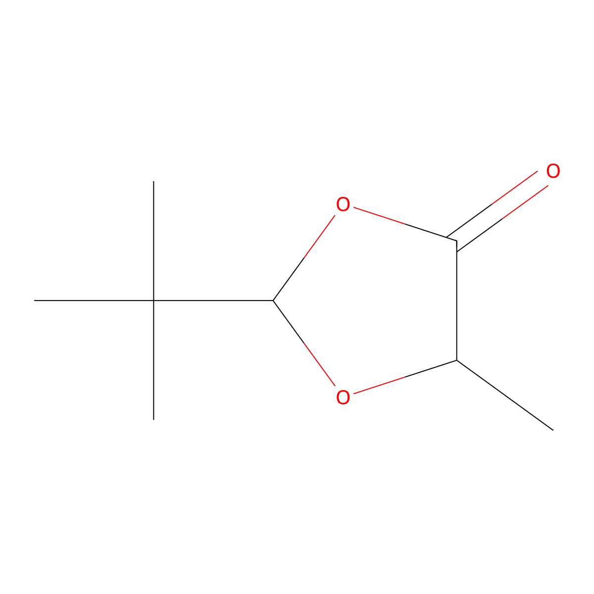 (2R,5R)-2-(tert-Butyl)-5-methyl-1,3-dioxolan-4-one molecular structure, CAS 104194-02-7