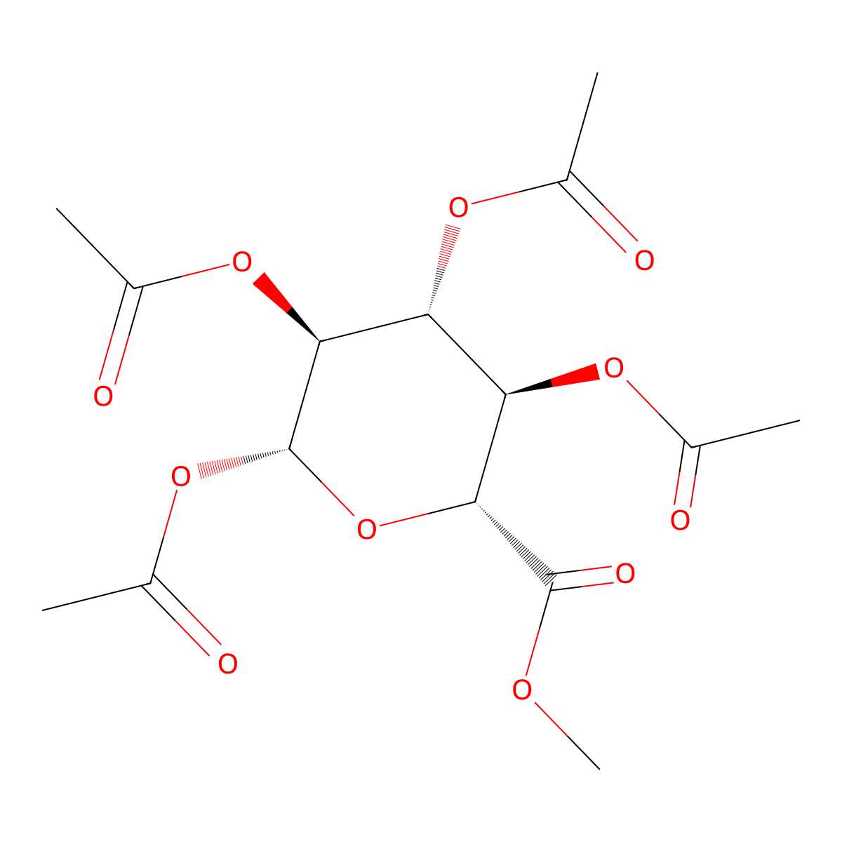methyl (2R,3R,4R,5S,6R)-3,4,5,6-tetrakis(acetyloxy)oxane-2-carboxylate molecular structure, CAS 104195-05-3