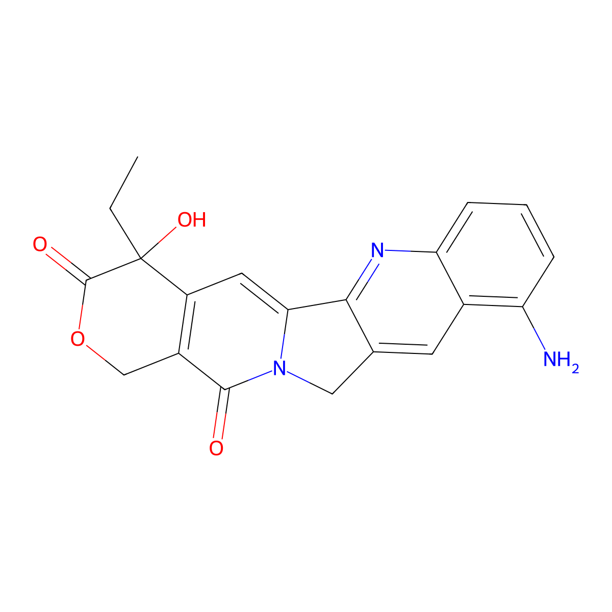 9-Aminocamptothecin molecular structure, CAS 104195-61-1