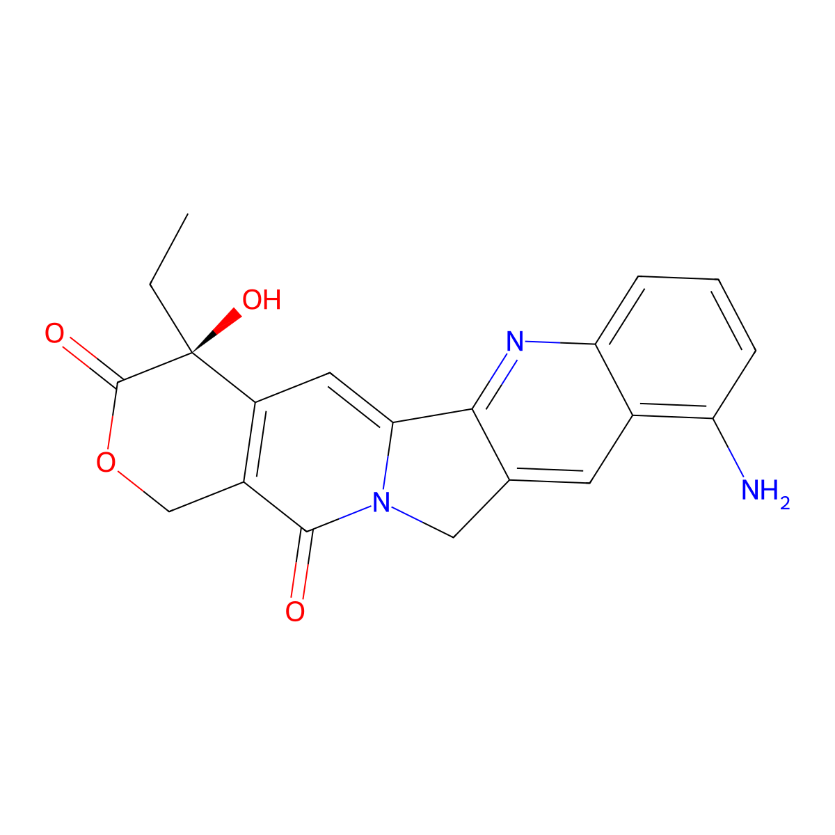 9-Aminocamptothecin molecular structure, CAS 104195-61-1